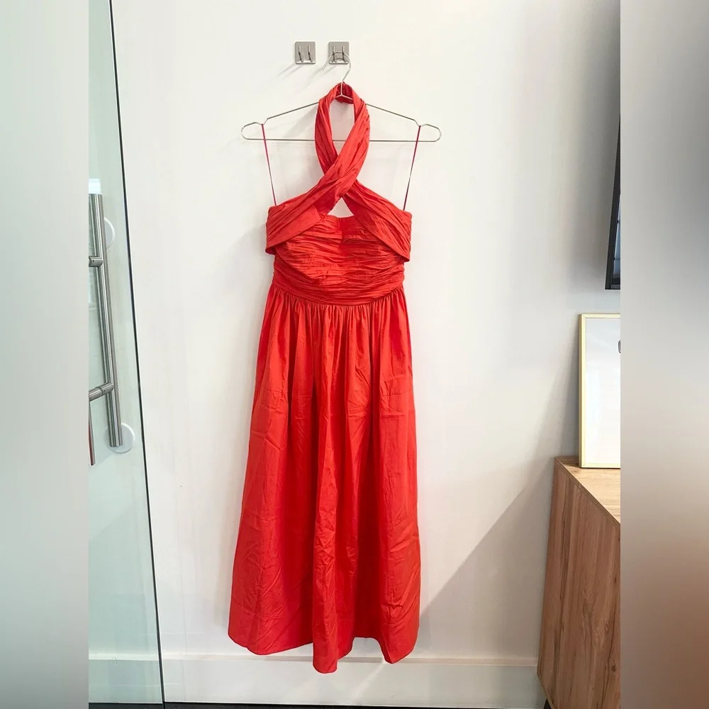 Cinq a Sept Red Halter Maxi Dress - Picture 6 of 6